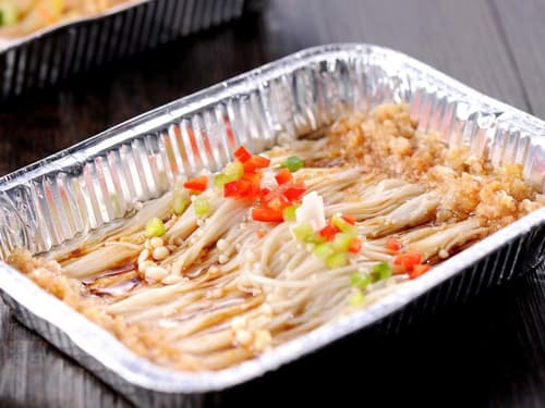 灵丘锡纸烤金针菇